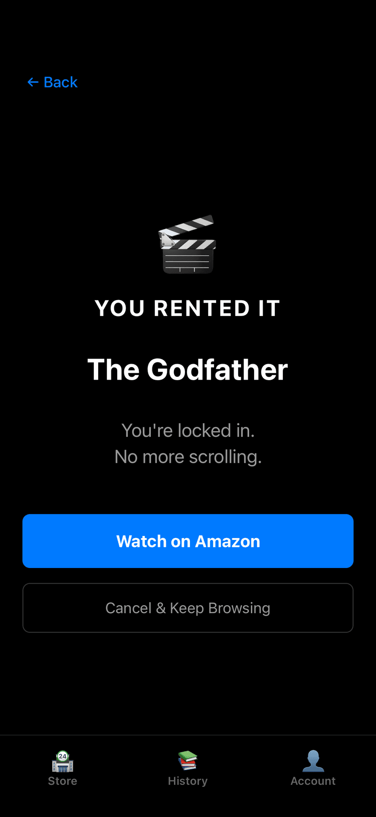 ShelfReel rented movies screen